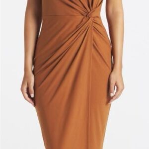 Nine Britton Vivienne Knit Fitted Midi Dress Size Medium